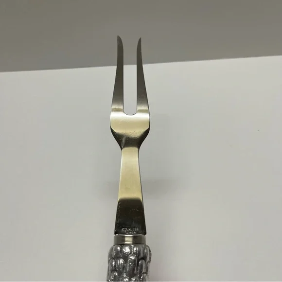 Arthur Court Vintage Thanksgiving Turkey Cast Aluminum Carving Set Stainless